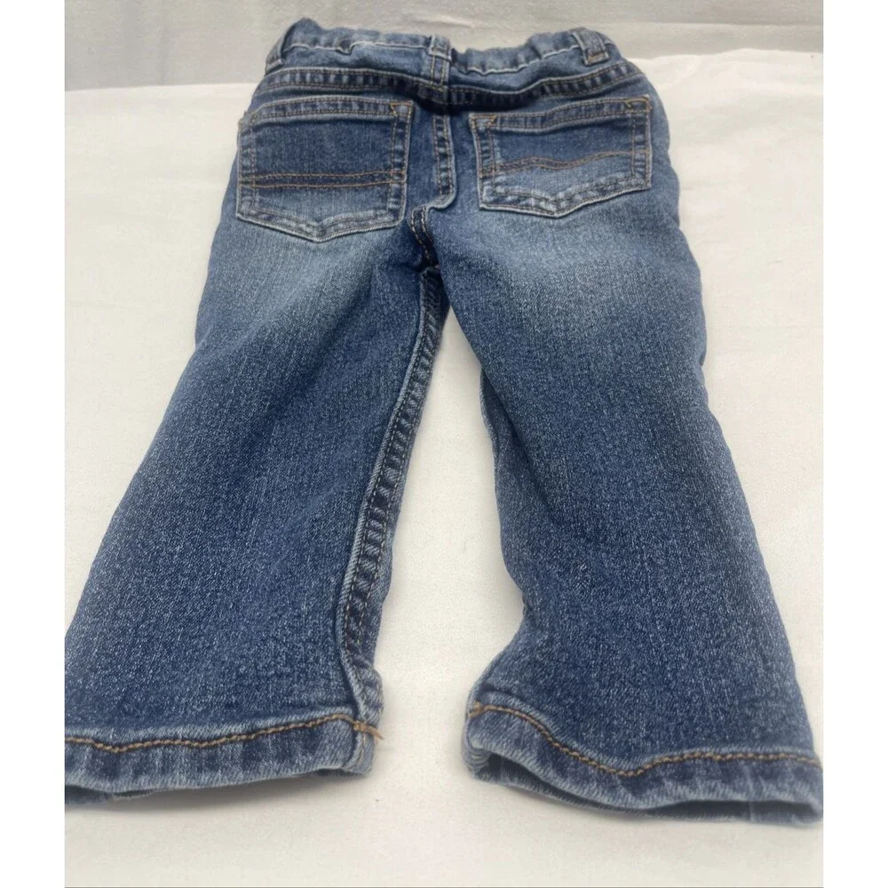 Oshkosh B'gosh Baby Unisex Straight Leg Boy Girl Denim Blue Jeans Size 12 Months